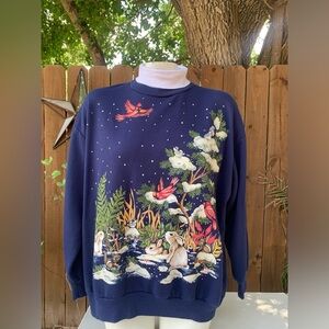 Vintage Christmas ugly sweater size XL by Nutcracker made in USA.